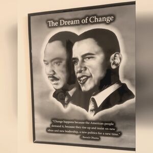 The Dream of change black Art framed photo print Martin Luther King Barack Obama